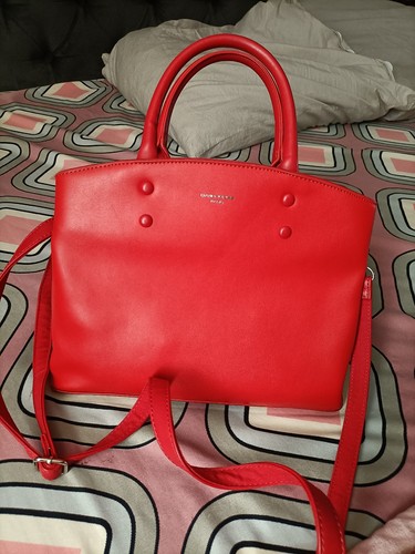 Damenhandtasche leder rot - leder,